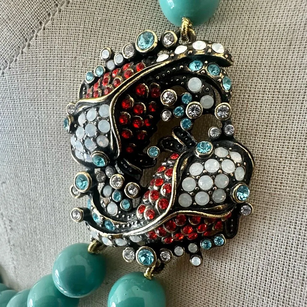 Heidi Daus Koi fish Necklace Blue - Image 2