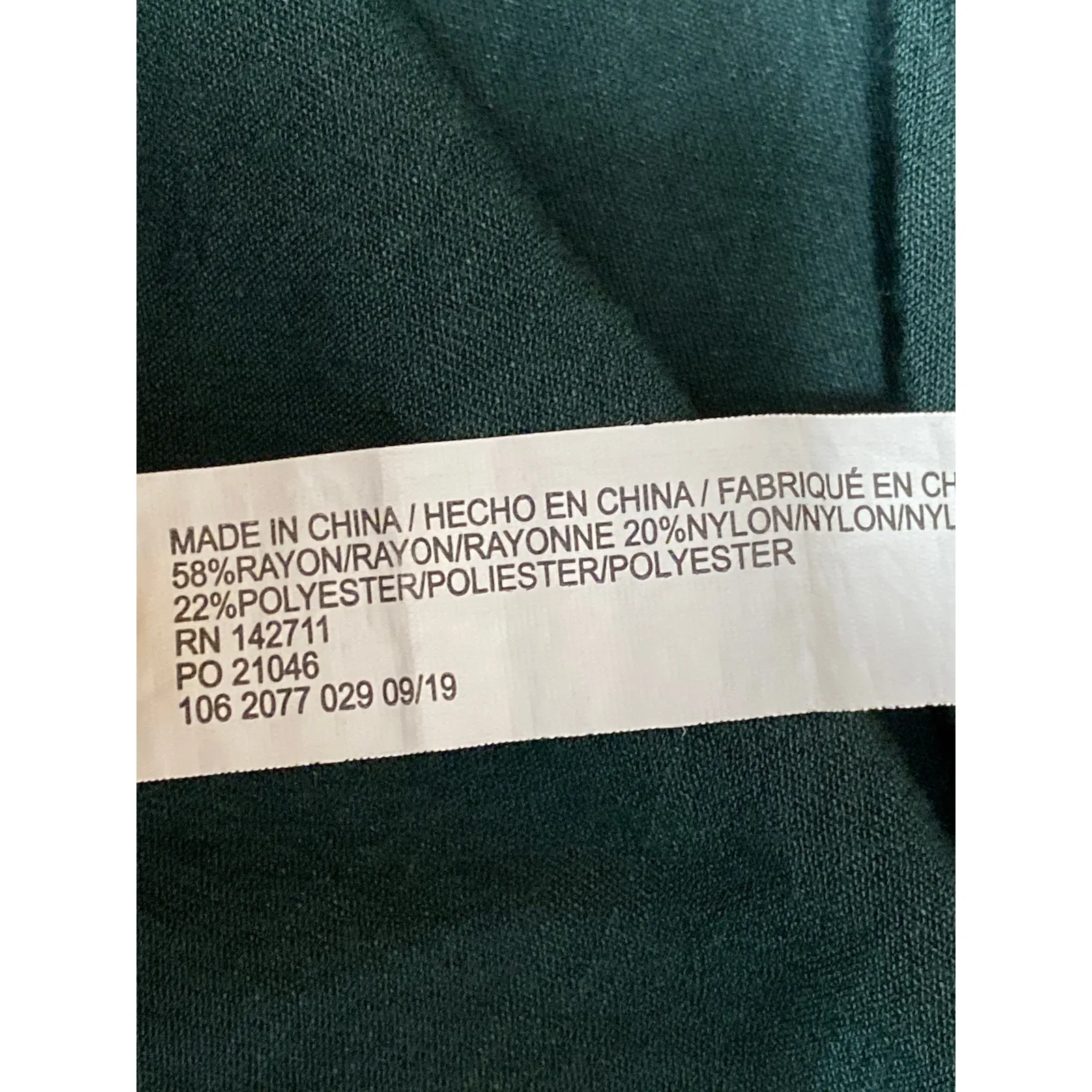 Eloquii Women's Green Notch V Neck Long Sleeve Tunic Shirt Blouse Top Size 20 - Image 4