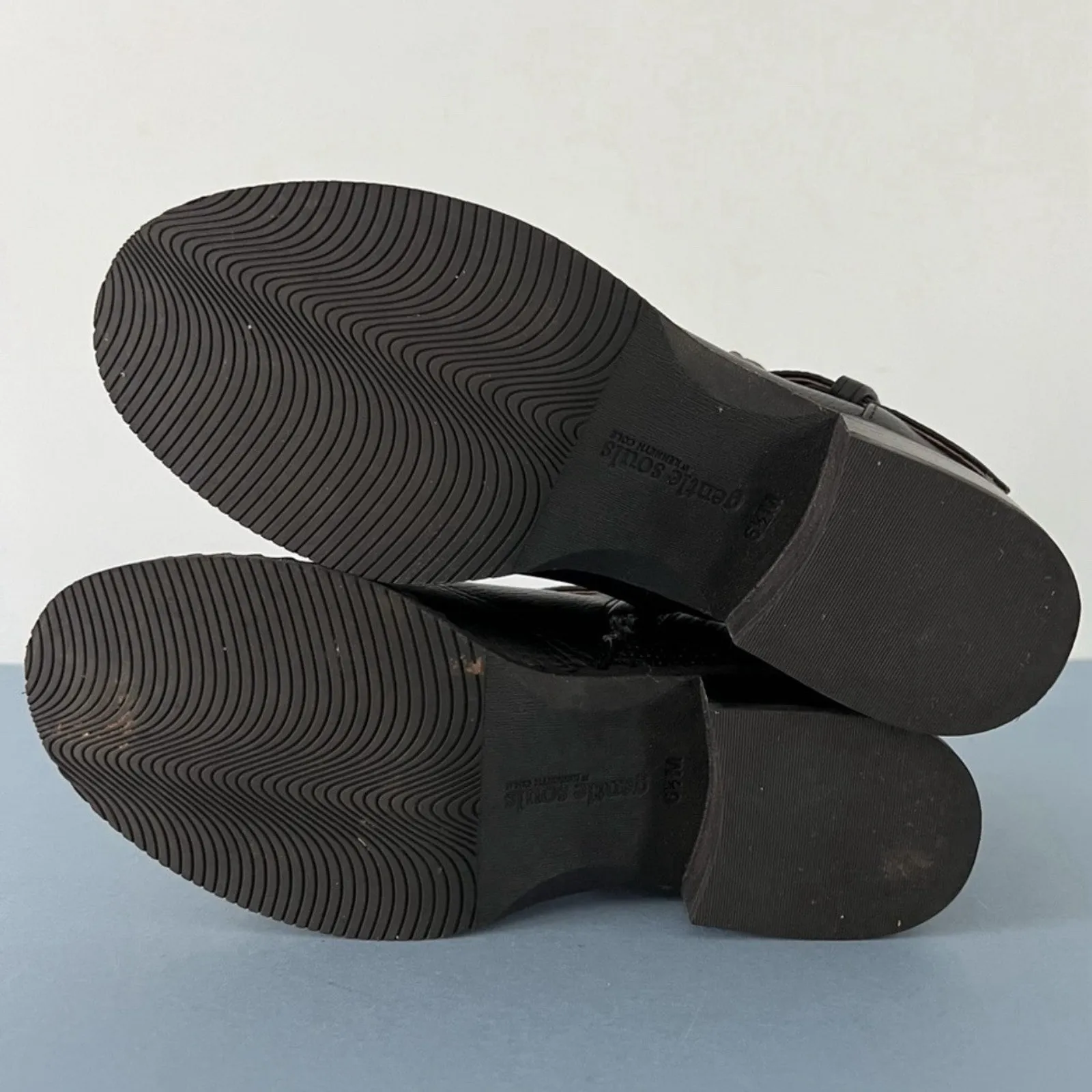 Gentle Souls by Kenneth Cole Best Slit Moto 2 Black Leather Ankle Boots - Image 8