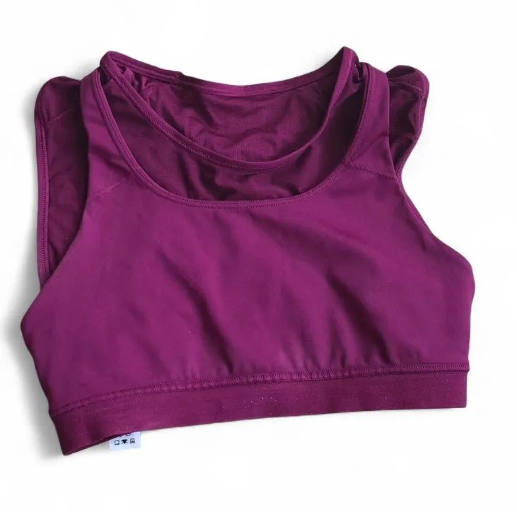 Nike Air Sports Bra Tank Top Purple Activewear Bra Size XS Racerback - Image 4