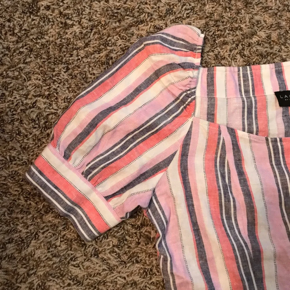 striped peplum hem top - Image 7