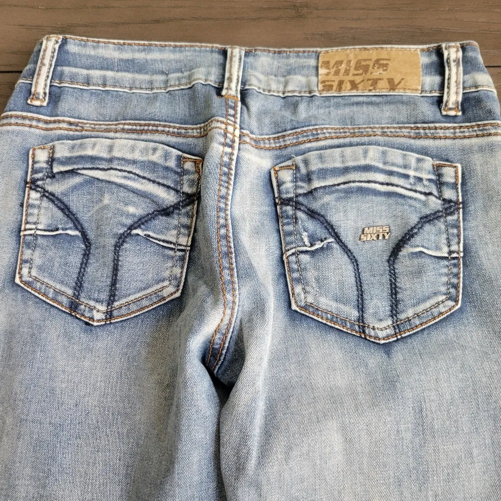 Miss Sixty denim jeans women's 28 made in Italy distressed - Image 2