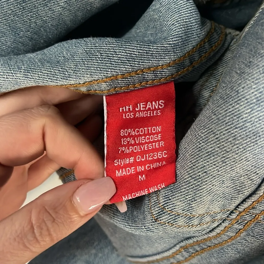 HH Jeans Los Angeles Cropped Denim Jacket Blue Size M - Image 4