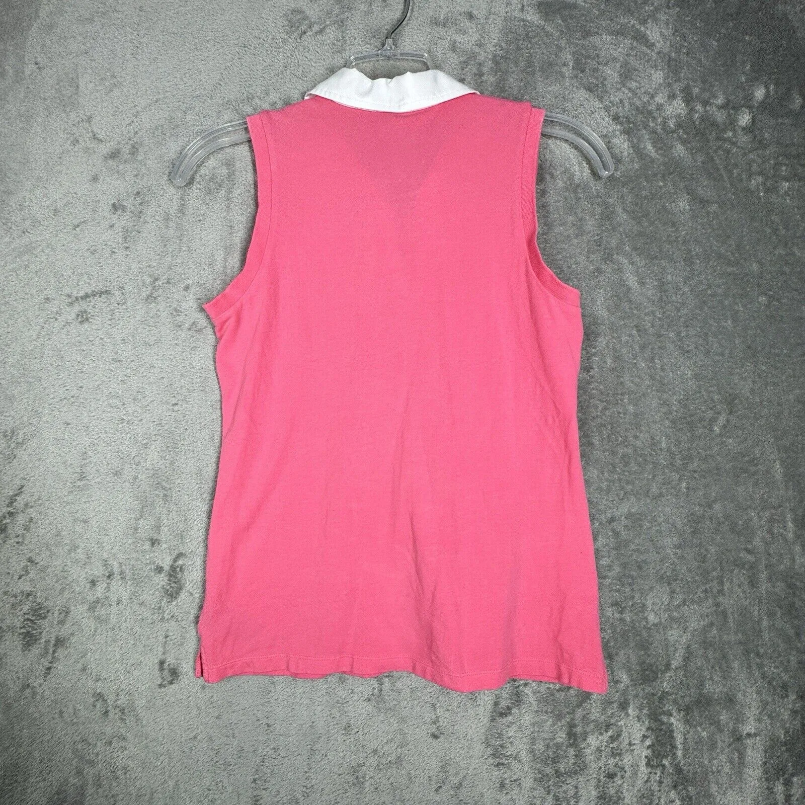 Lauren Ralph Lauren Shirt Womens Medium Pink Yellow Casual Tennis Preppy Vintage - Image 6