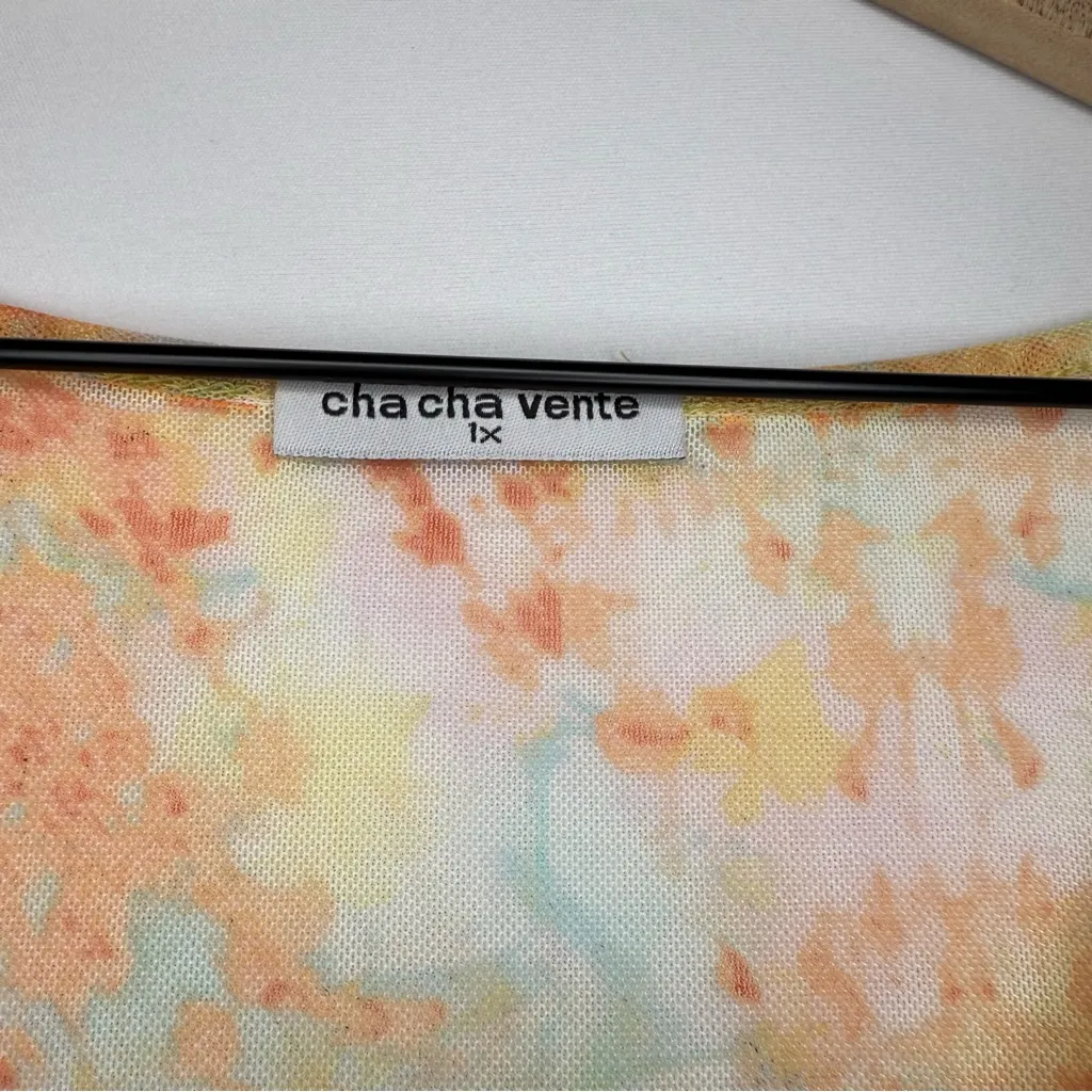 Beautiful Floral Mesh‎ Blouse Plus Size - Image 3