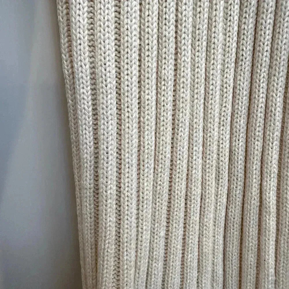 Vintage White House Black Market Y2K Cream Knit Duster Cardigan Sweater Size M - Image 10