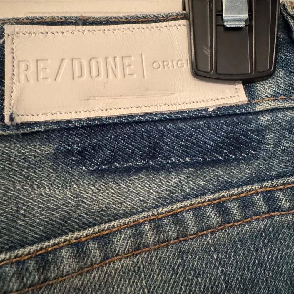 REDONE HIGH RISE STOVE PIPE Women’s Blue Jeans Size 26 - Image 7