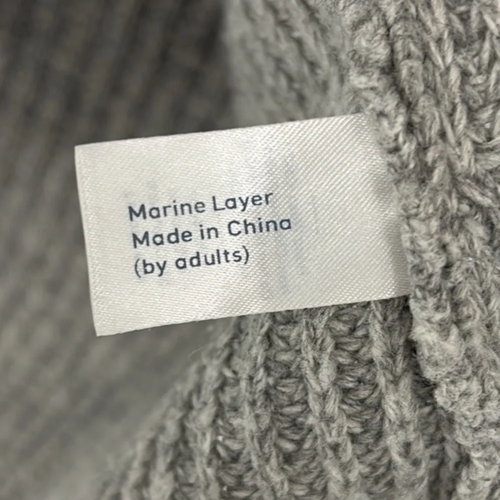 Marine Layer Elisa Pullover Cashmere Blend Sweater Grey Women’s Size Small - Image 6