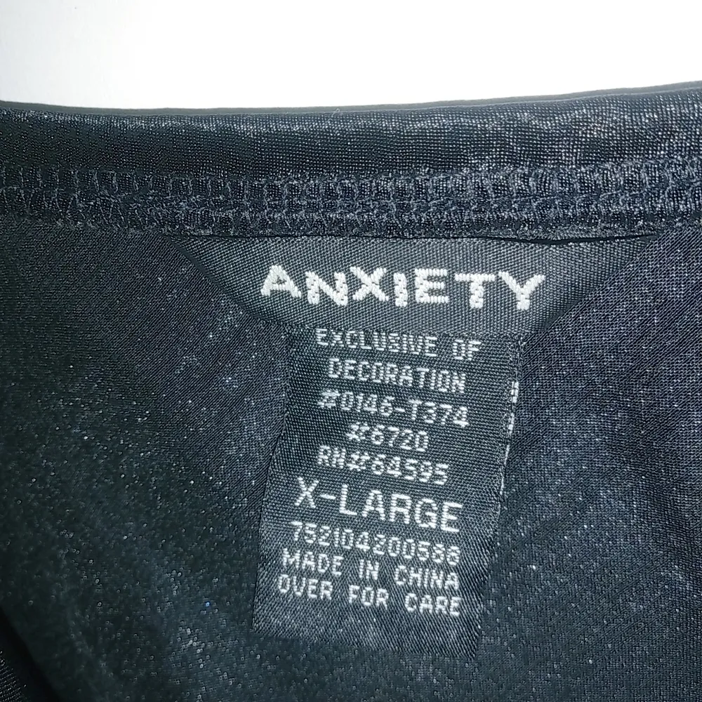 Anxiety L Goth Black Jeweled Tieback Formal Top Size L - Image 5