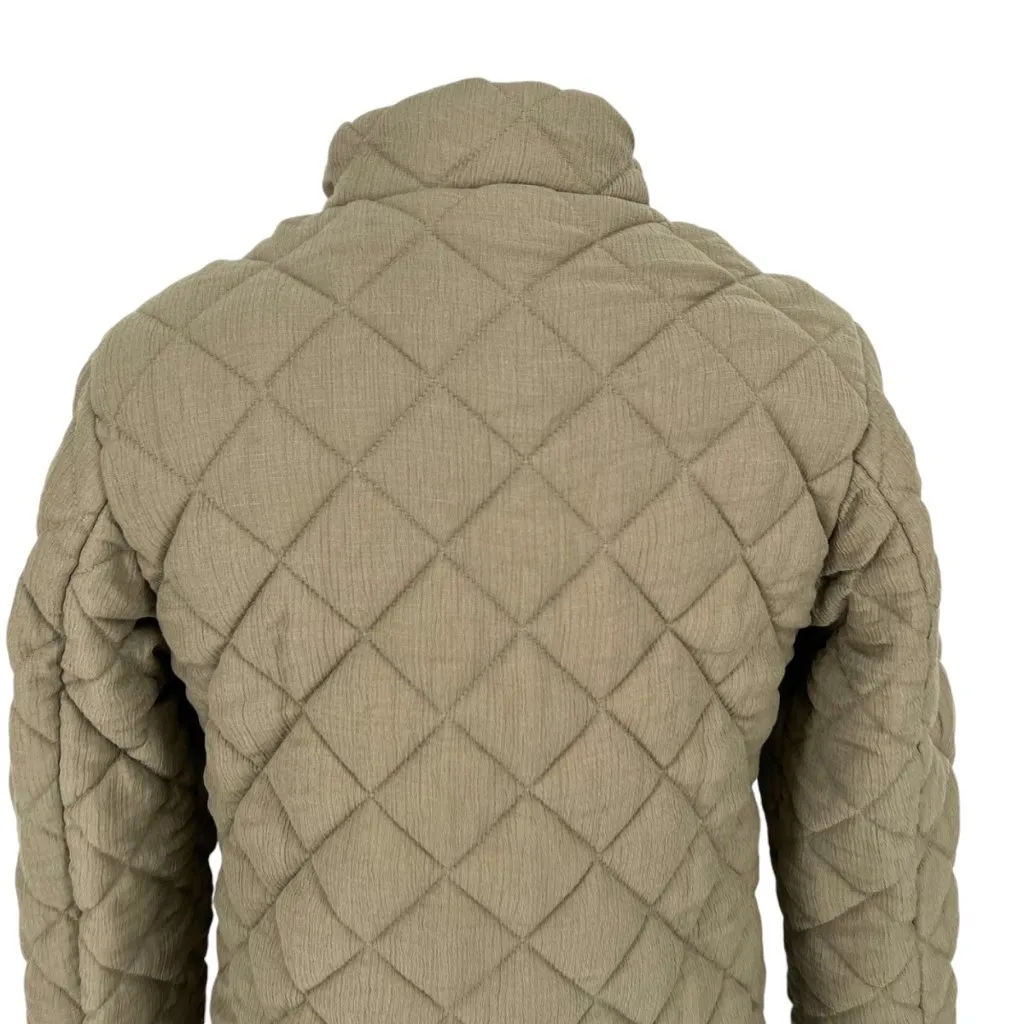Market & Spruce  Quilted Field Jacket Olive Green Size Small NWT - Image 4