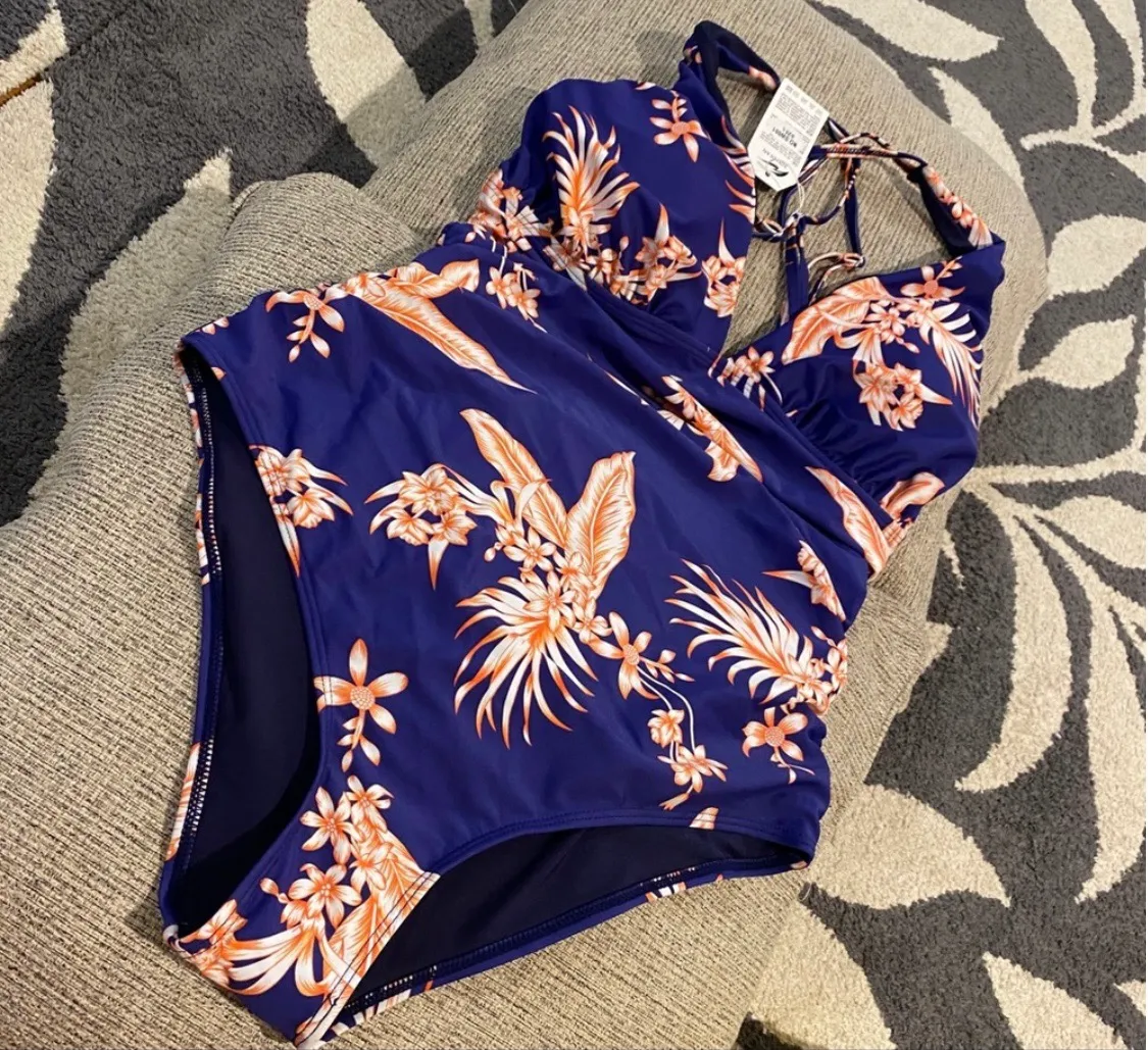 Tummy Control Ruched  Front Cross Backless one piece swimwear - Image 7