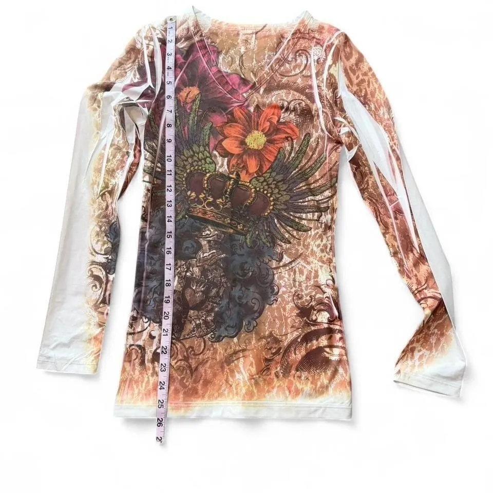 Y2K Printed Long Sleeve Top - Image 8