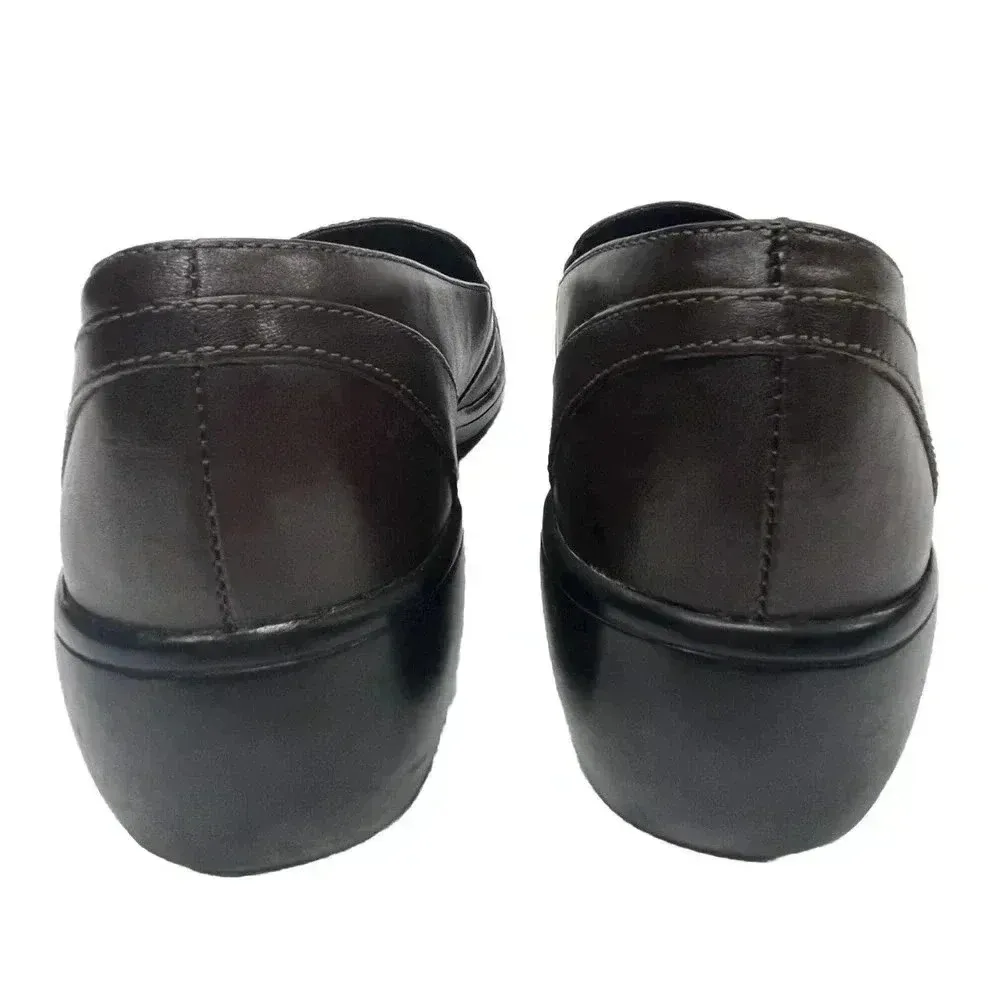 Clarks Womens Blackberry 84630 Loafer Flat Brown Leather Slip On Round Toe 10 M - Image 4