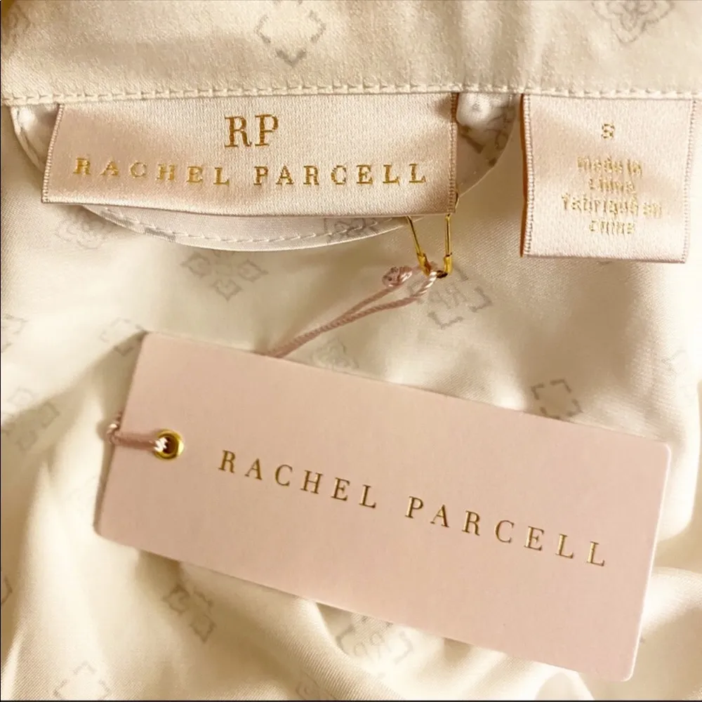 Rachel Parcell Satin Robe Ivory Cloud Small NWT - Image 9