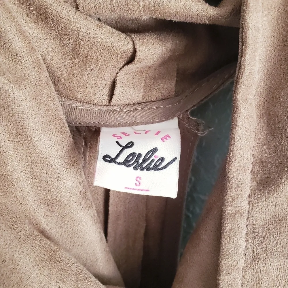 Selfie Leslie Suede Cowl Neck Romper - Image 5