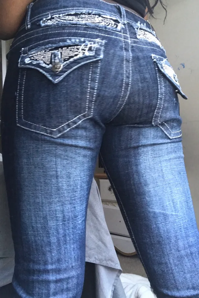 Red Rivet Low Waisted Jeans  - Image 3