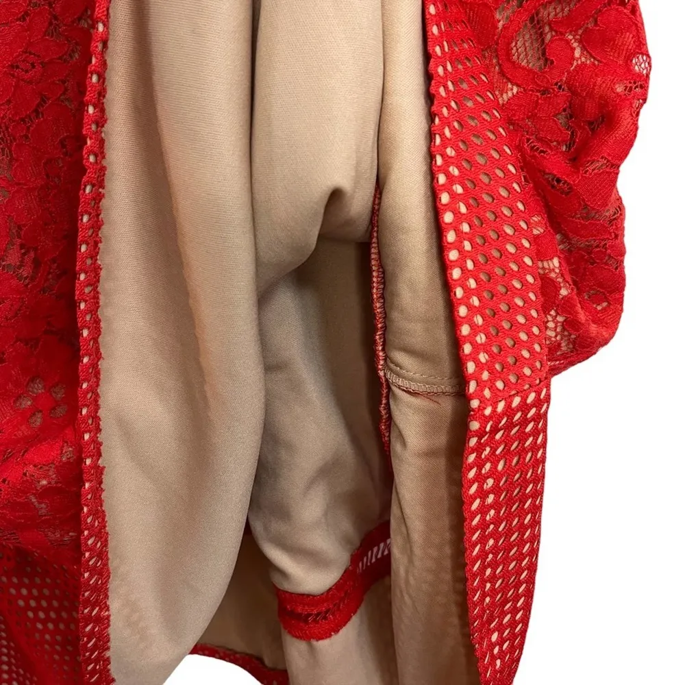 Oasis Red Lace Dress - Image 10