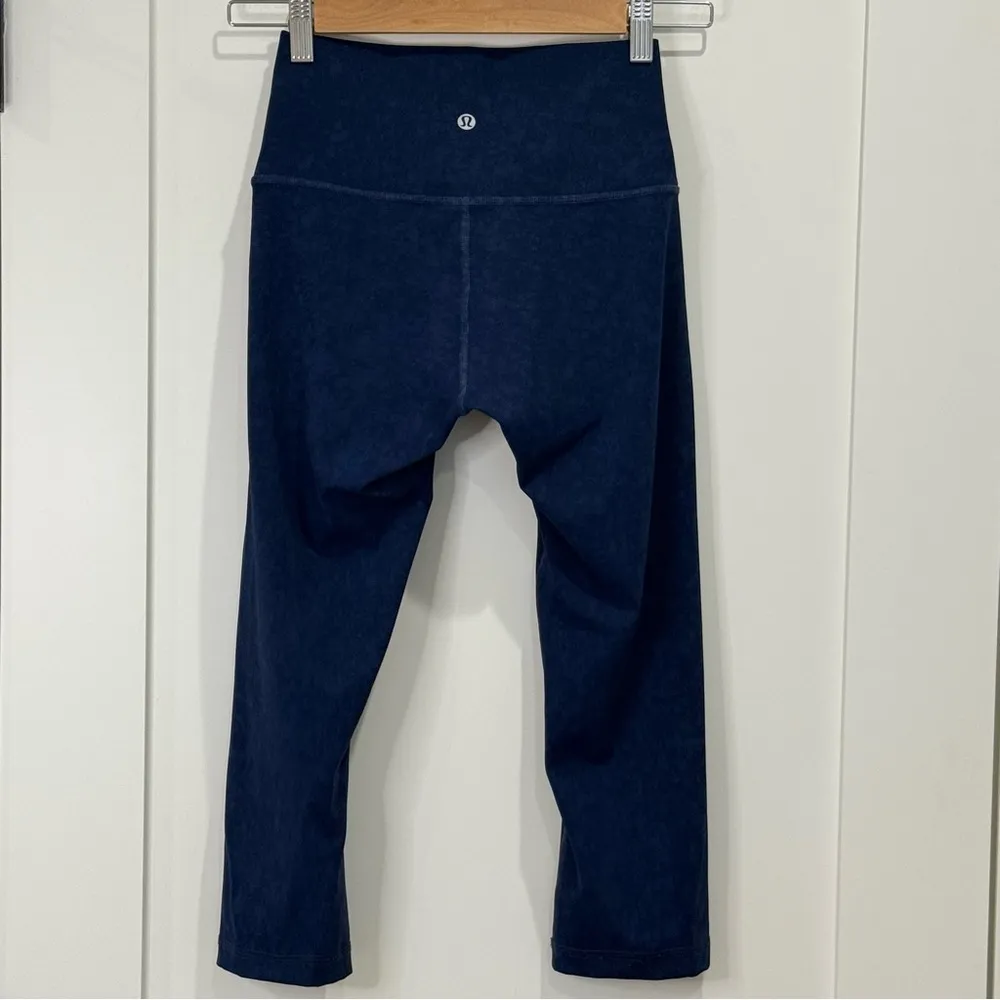 Lululemon Wunder Under Crop High-Rise Legging 21" Indigo Spray Mineral Blue 4 - Image 6