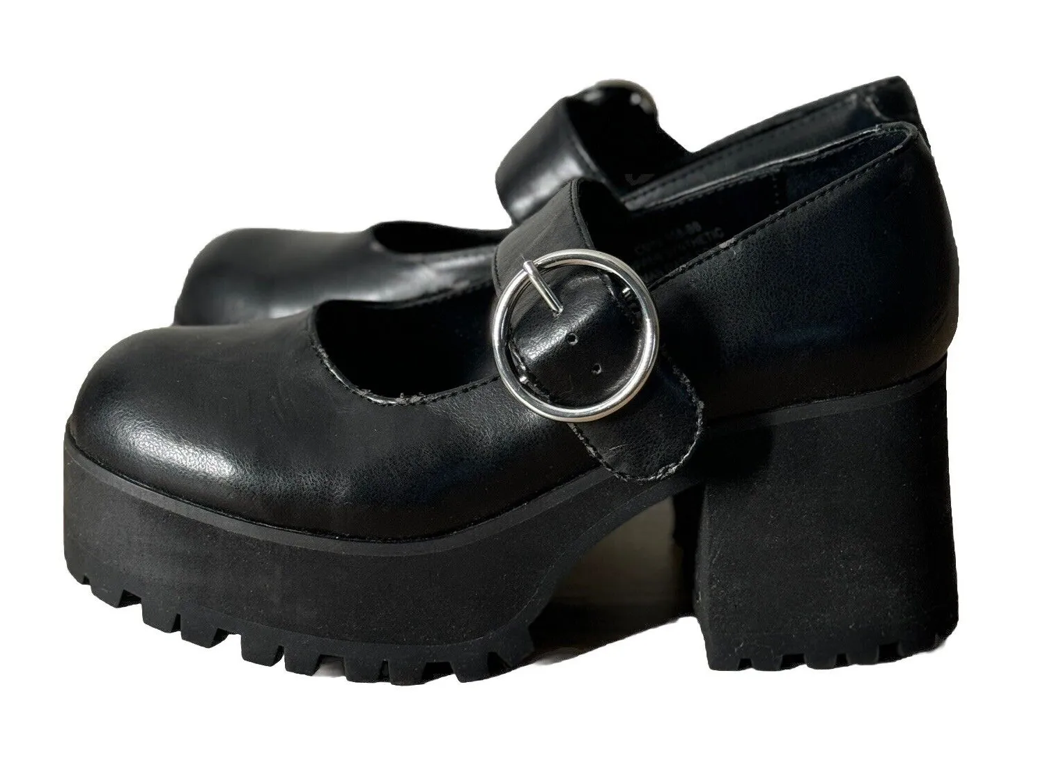 Current Mood Shoes Women 6 M Black Mary Jane Platform Chunky 90s Y2K Grunge Goth - Image 1