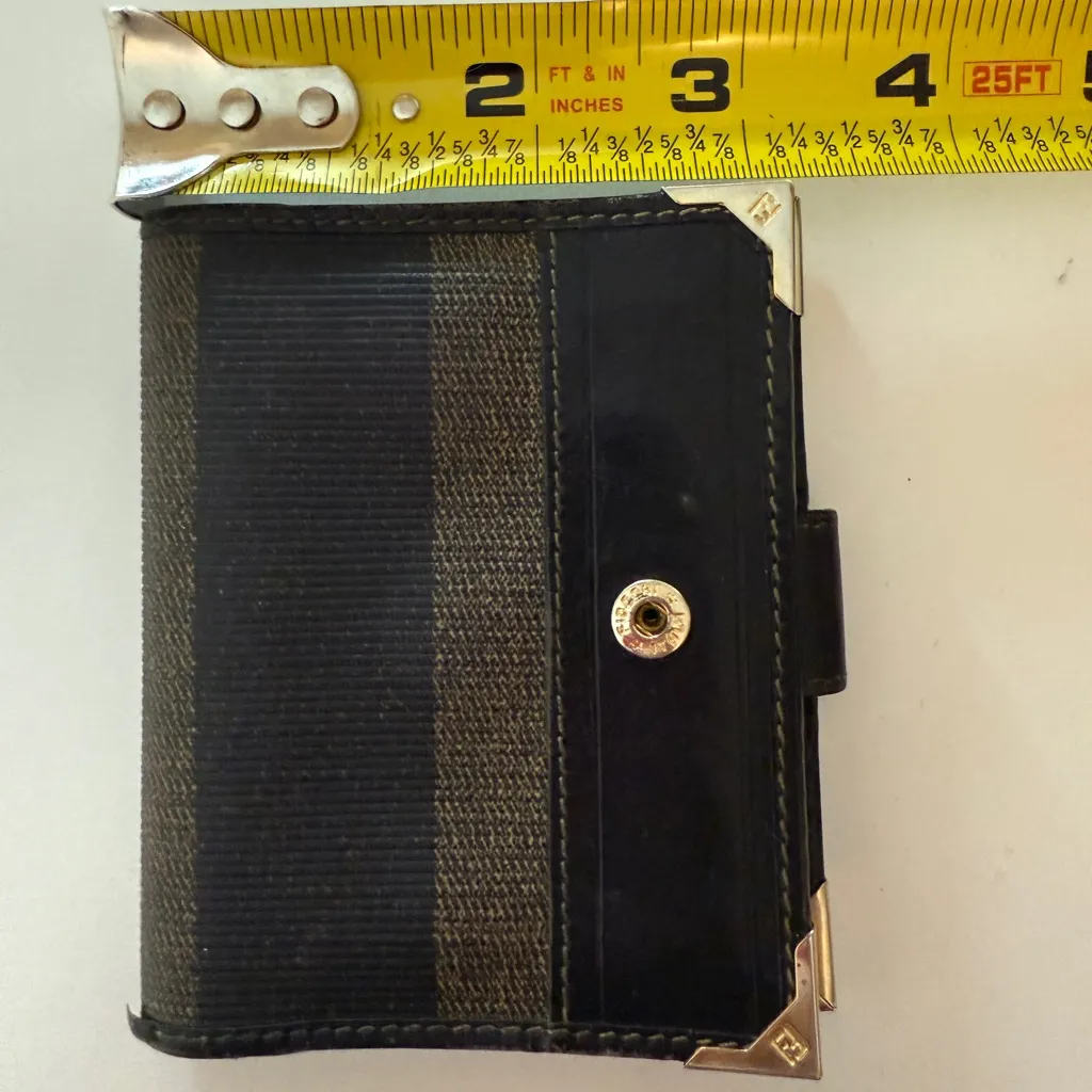 FENDI Card Case Wallet Monogram Kiss Lock Authenticated Vintage - Image 4