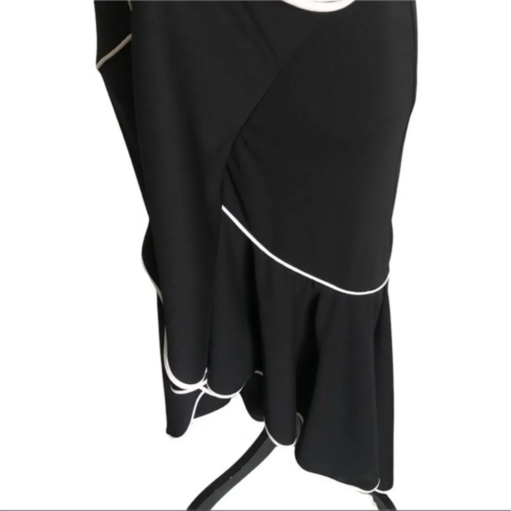 Niki by Niki Livas Black Tiered Halter High Low Ruffle Prom Dress Size 4 - Image 3