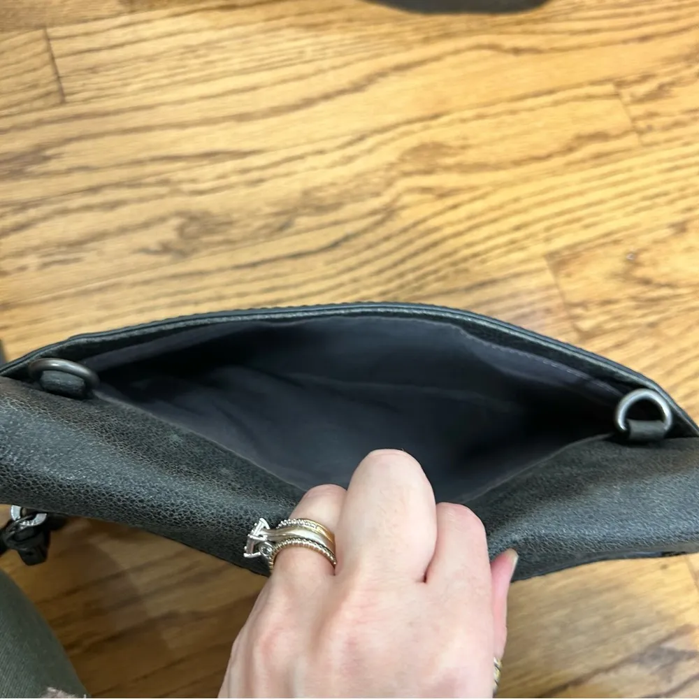 Treasure & Bond Gunmetal Distressed Leather Crossbody Bag - Image 8