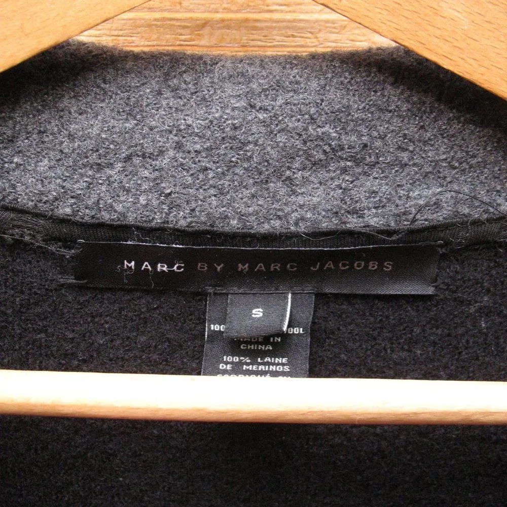 Gray Black Wool Bomber Jacket - Image 6