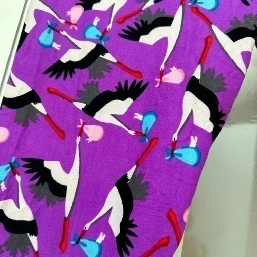 LuLaRoe | TC Tall & Curvy Purple Plus Size Stork Leggings Size 12-18 NWOT 1X XL - Image 2