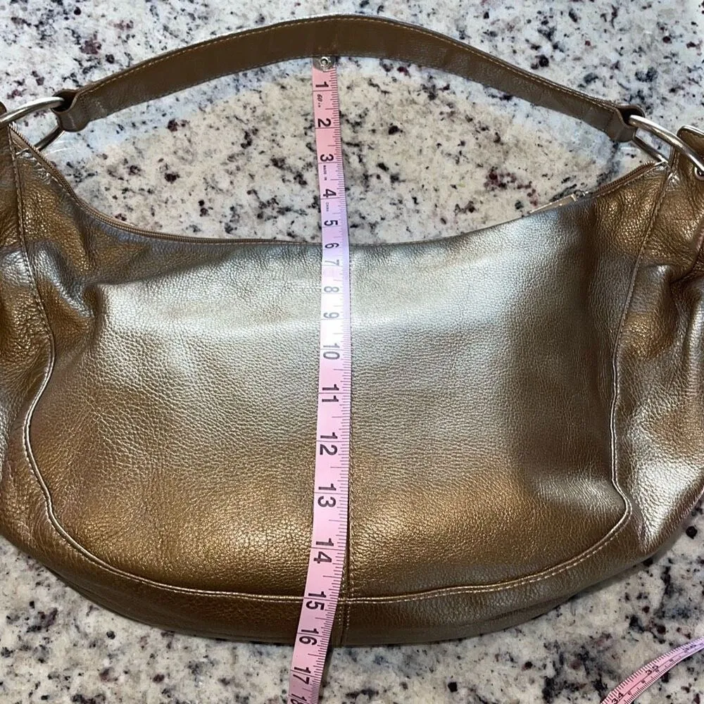 HOBO International Slouch 90s Style Gold Shoulder Bag w/story‎ card Medium - Image 10