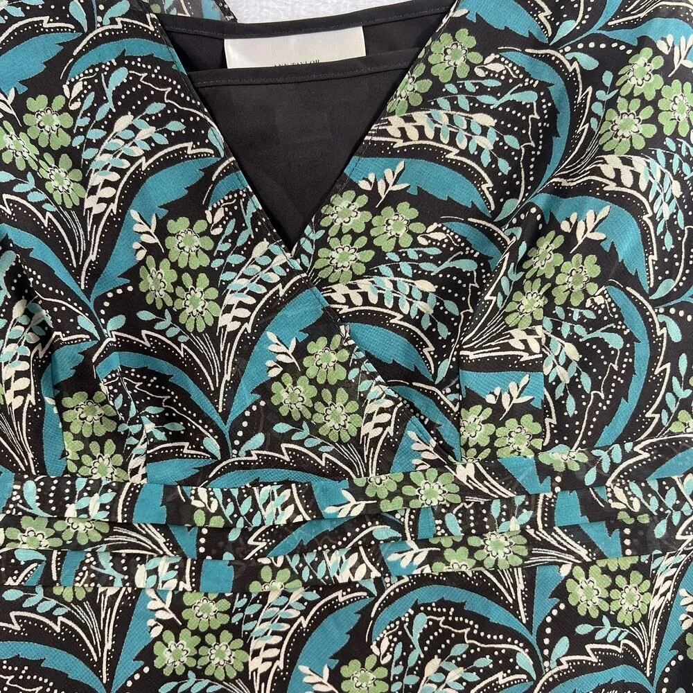 Y2K 2000s Babydoll 4P Petite Top Floral Fairy Whimsigoth Chiffon Ann Taylor Loft - Image 3