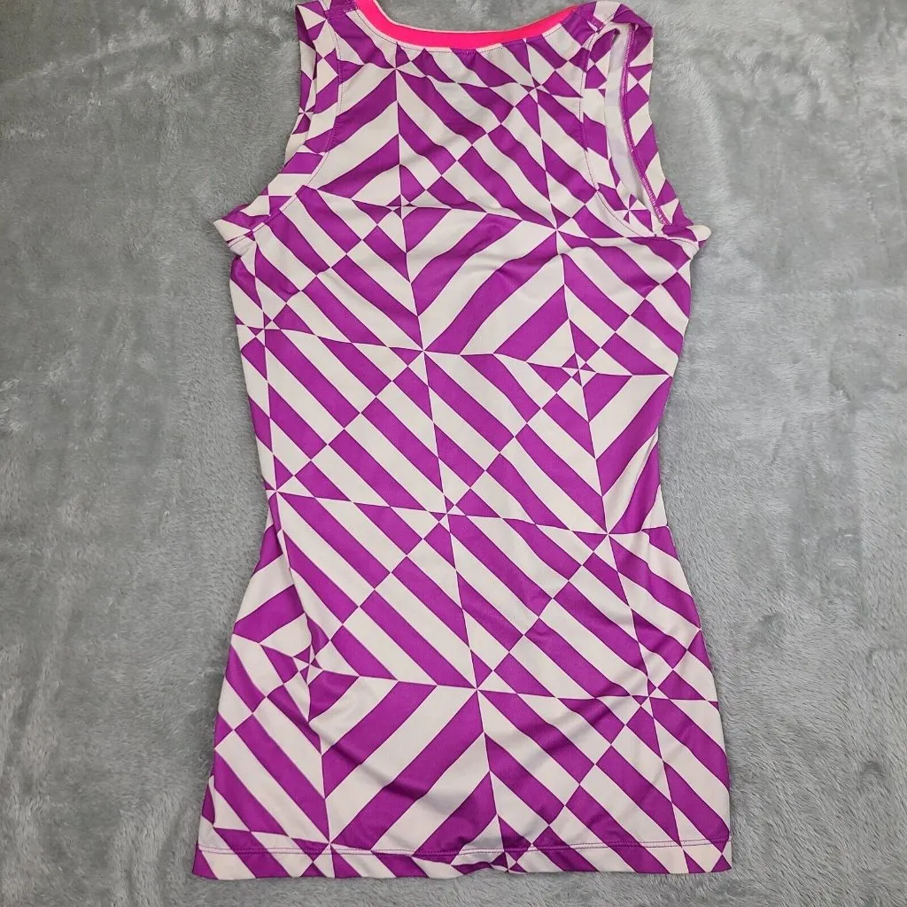 Nike Pro Tank‎ Top Womens Size Small Fitted Sleeveless Dri-Fit Purple V-Neck - Image 7