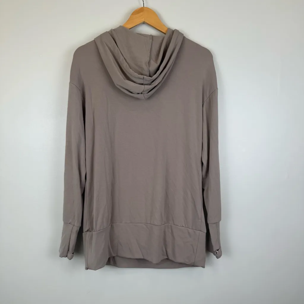 Kindred Bravely Brushed Bamboo Maternity & Nursing Hoodie Size Small Tan - Image 4