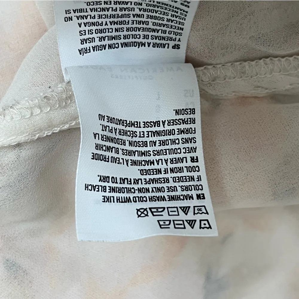 American Eagle Floral Wrap Ruffle Mini Skirt L Yellow Cottagecore Coquette Fairy - Image 6