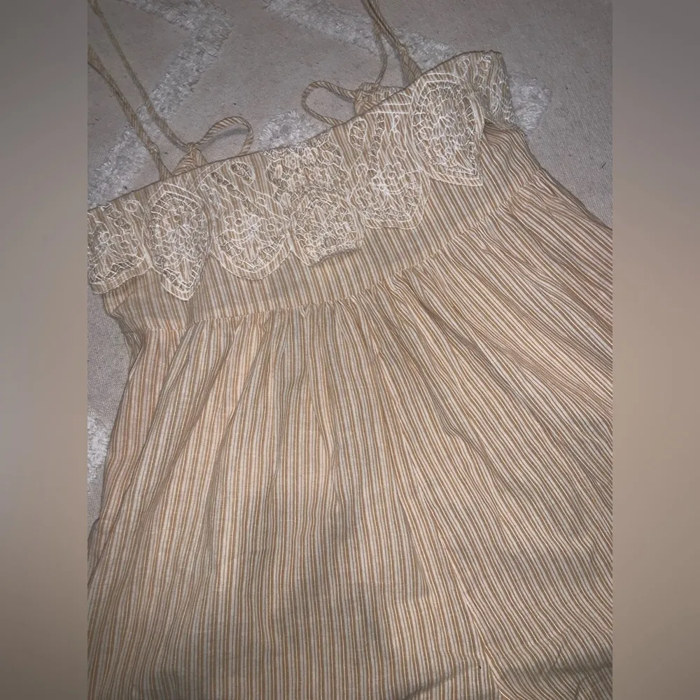 Nwt free people Fiorella Romper spring boho classic M $138 casual striped - Image 6