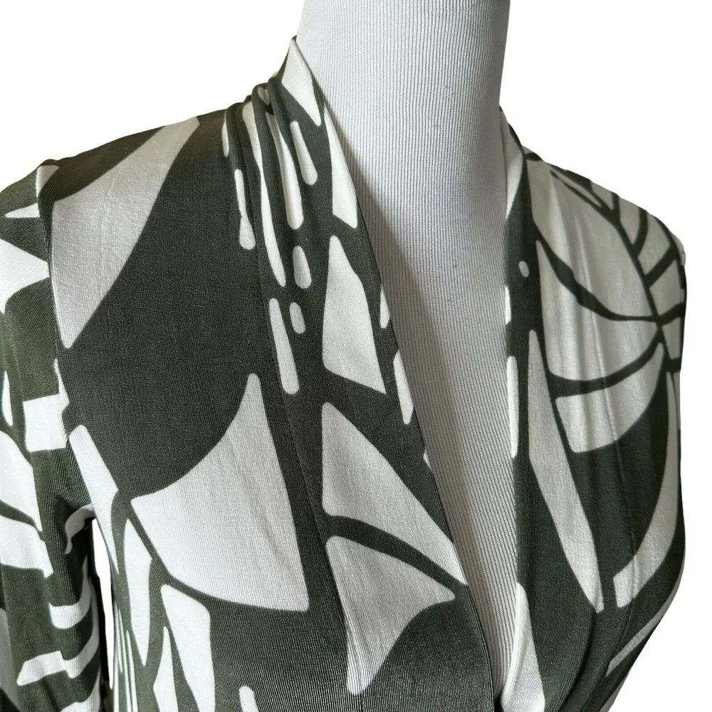 Chico's Travelers Cardigan Size 0 S Green Slinky Stretch Luxury Travel Piece‎ - Image 8