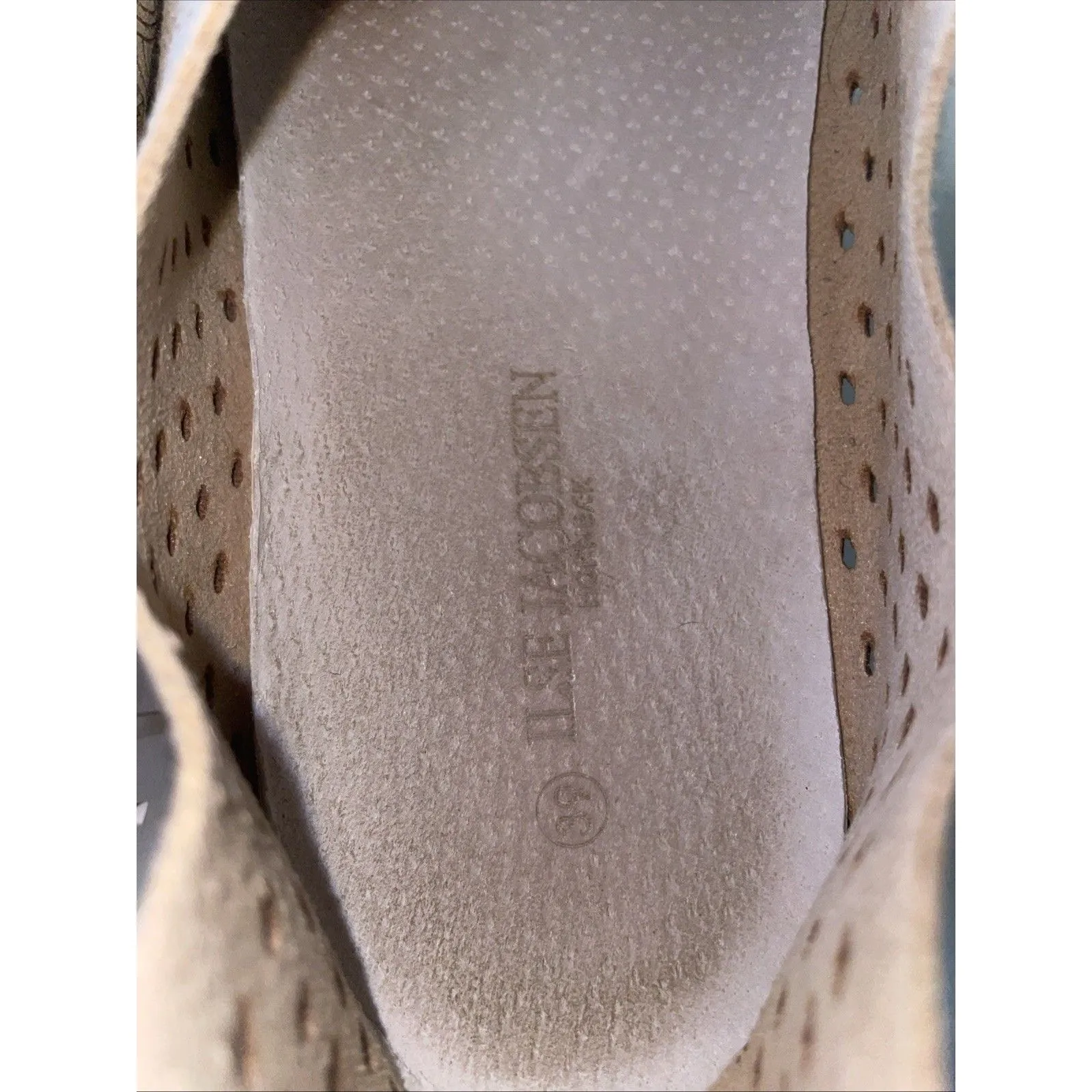 Ilse Jacobson Tulip Tan/Cream Perforated Slip On Flats Size US 8.5/9 EU 39 Tan - Image 6