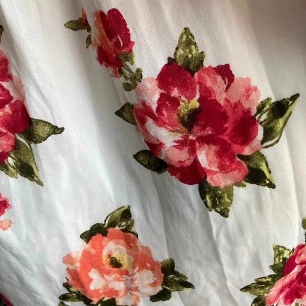 Floral Sheer Boho Off the Shoulder Dress Size M - Image 5