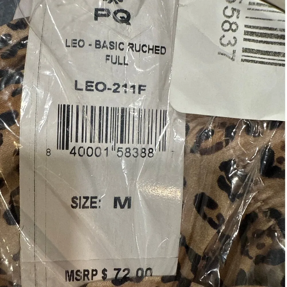 PQ Swim Basic Leopard Print Bikini Bottom Sz M NWT Tan Size M - Image 5