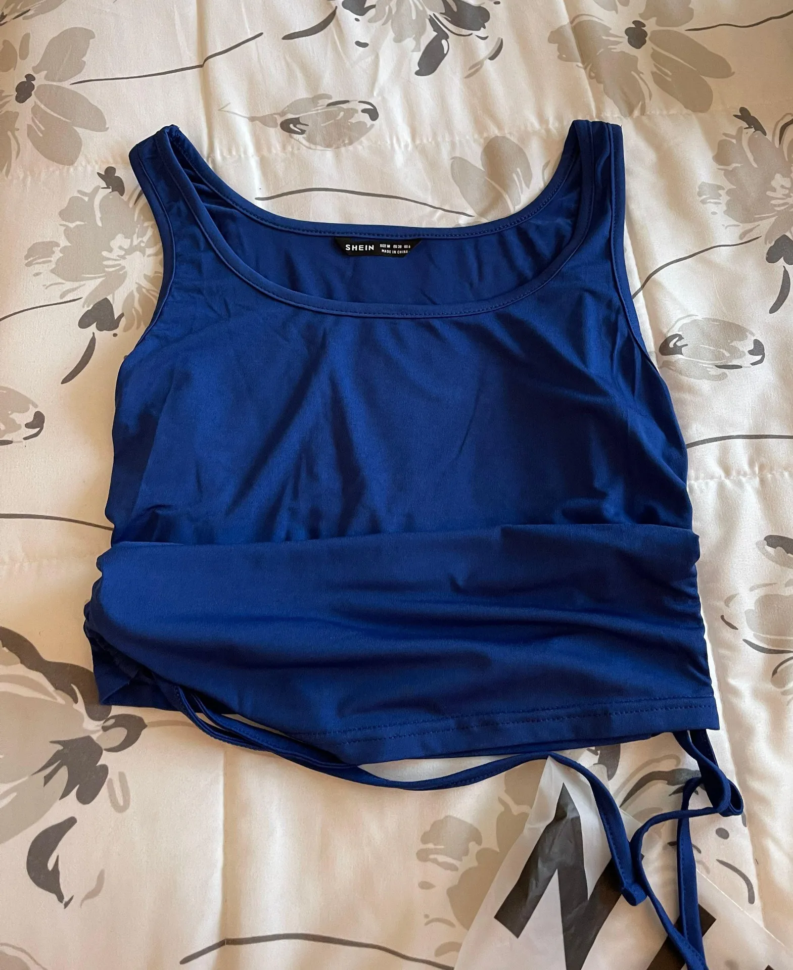 Scoop Neck Side Drawstring Top - Image 2