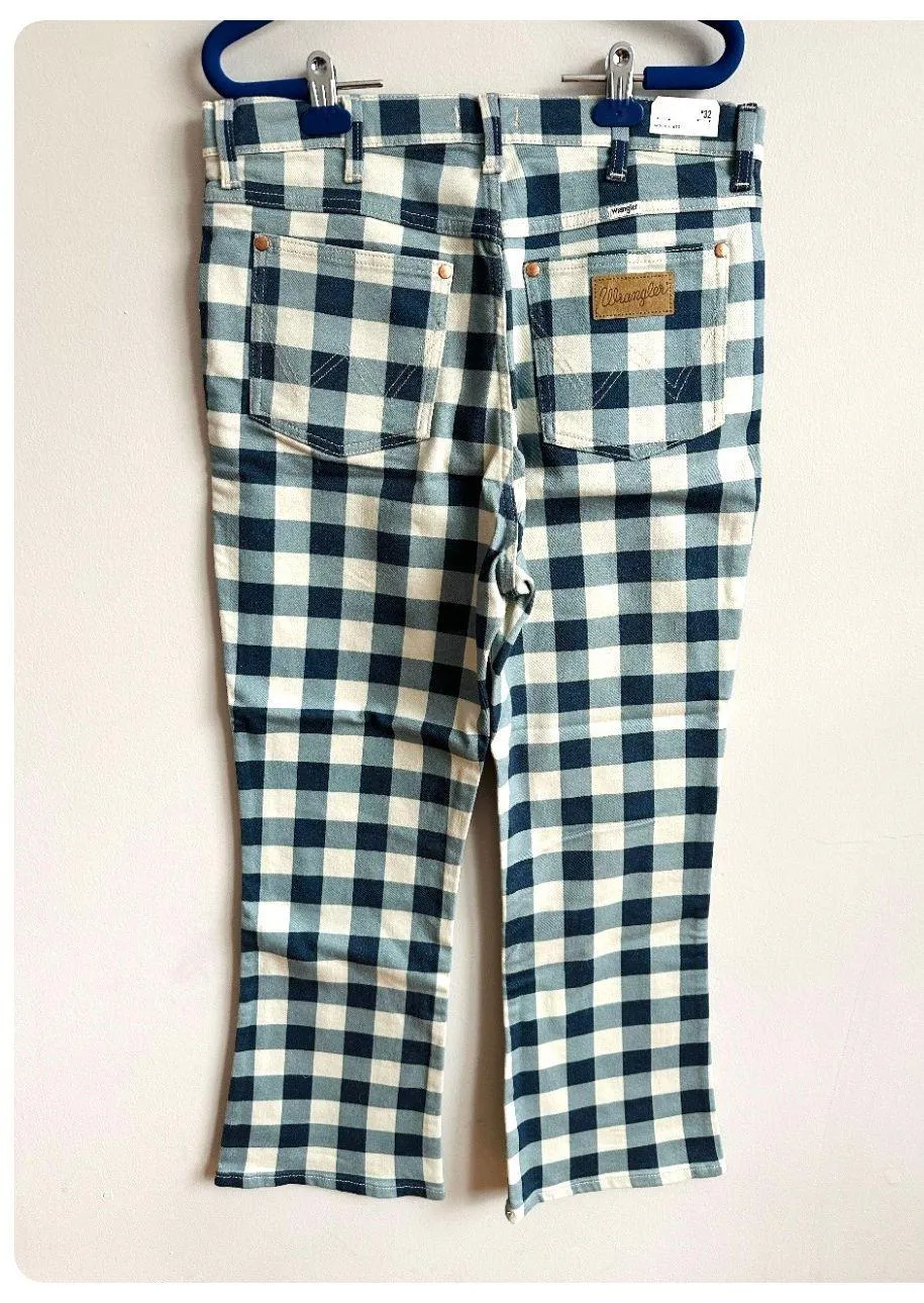 ★ NWT -  Picnic Blue Plaid Crop Jeans ★ - Image 5