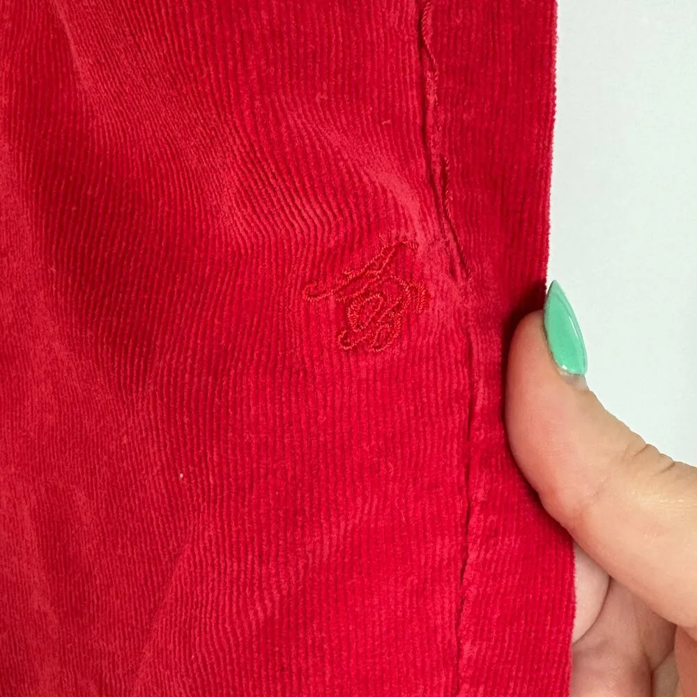 Vtg Y2K Apple Bottom Jeans Low Rise Red Corduroy Skinny Hot Pants Size 7/8 - Image 9