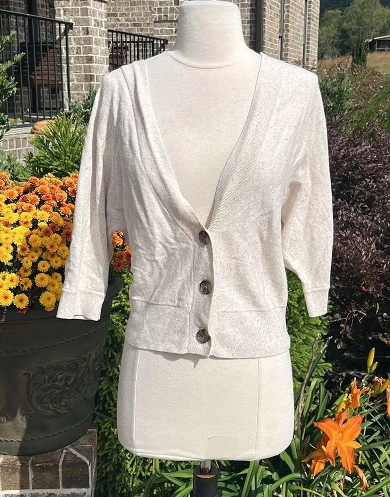 Oversized American Eagle Oatmeal Speckled Sweater - Image 6