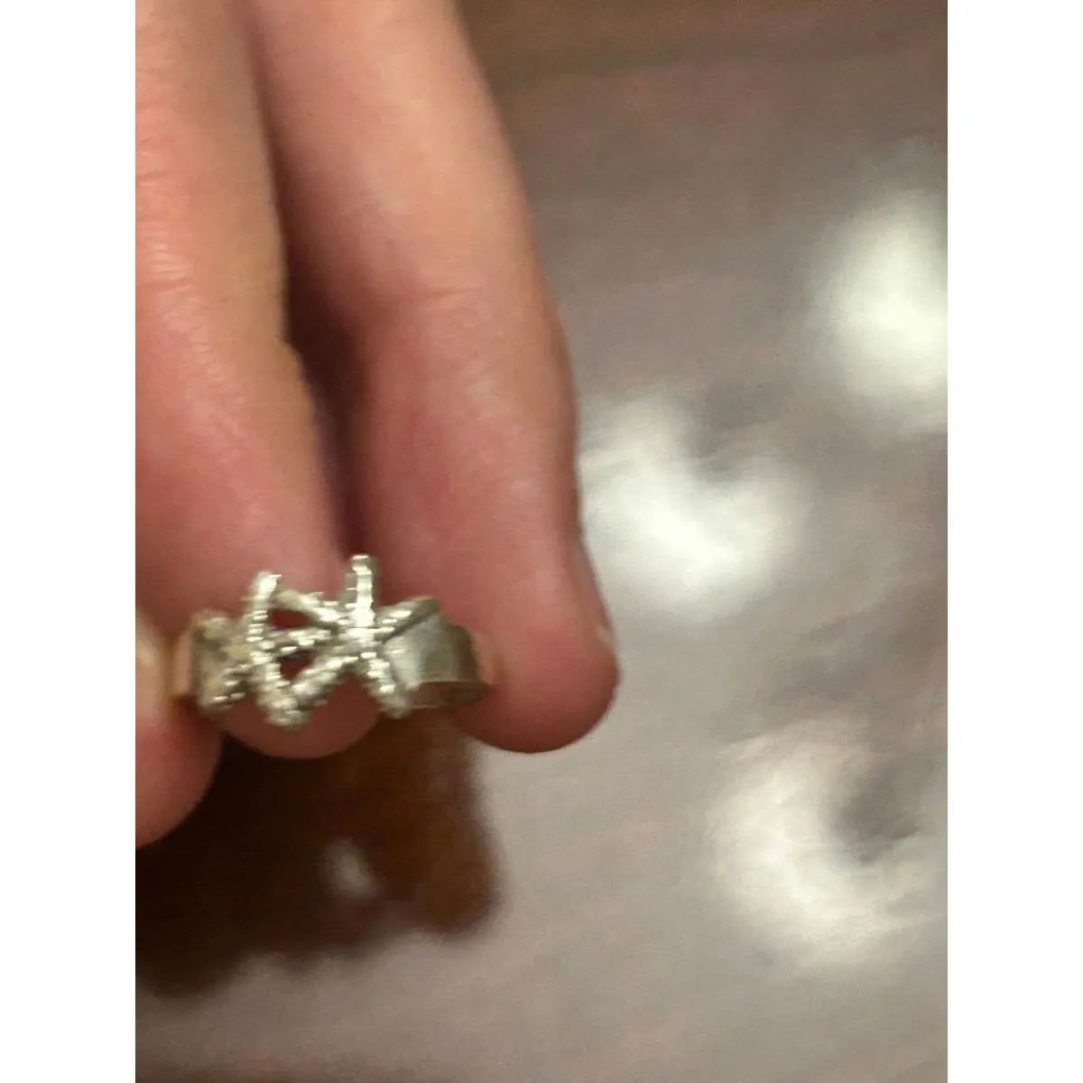 ring band sterling silver 925 beautiful unique lot a84 size 5 starfish - Image 5