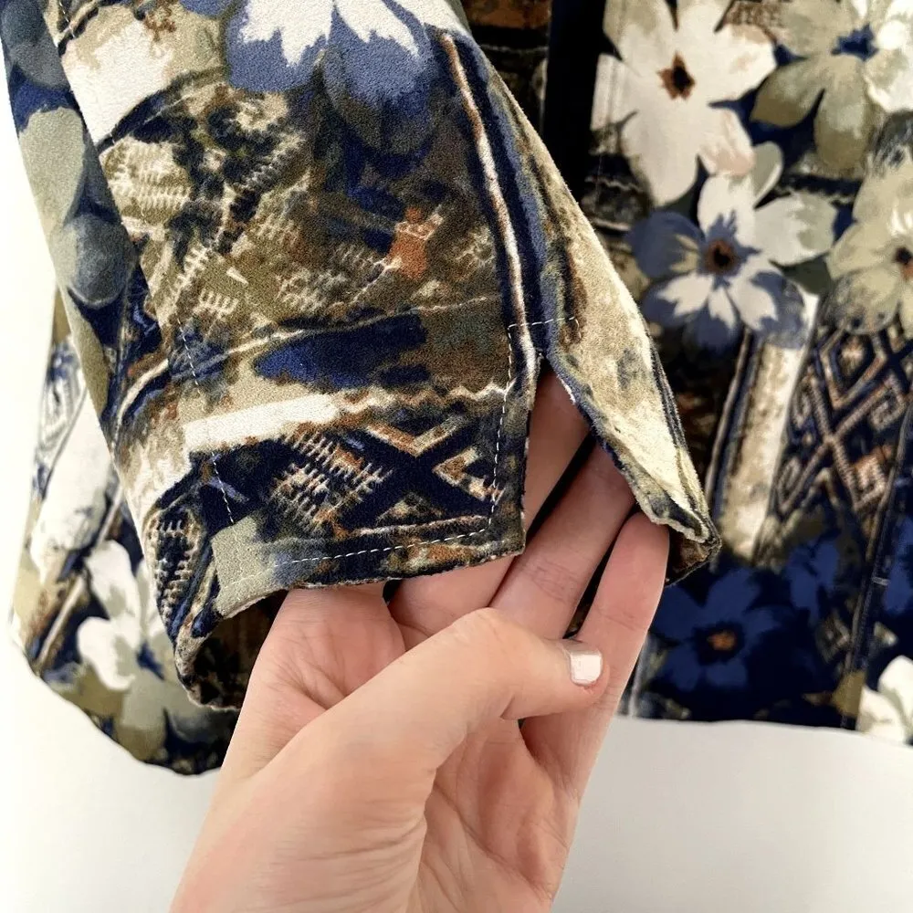 Alfred Dunner petite floral vintage blazer grandma cottagecore pockets size 18P - Image 3