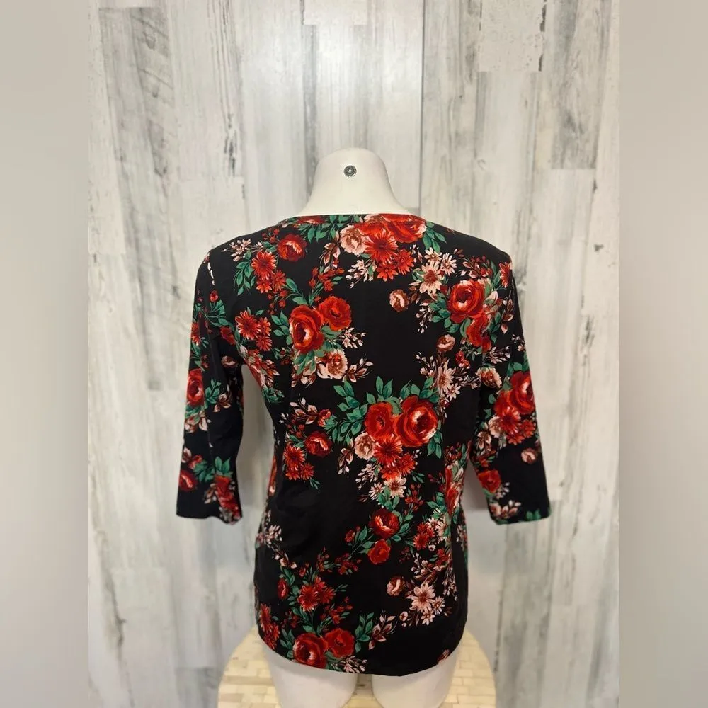 The pioneer woman Floral blouse Red - Image 3