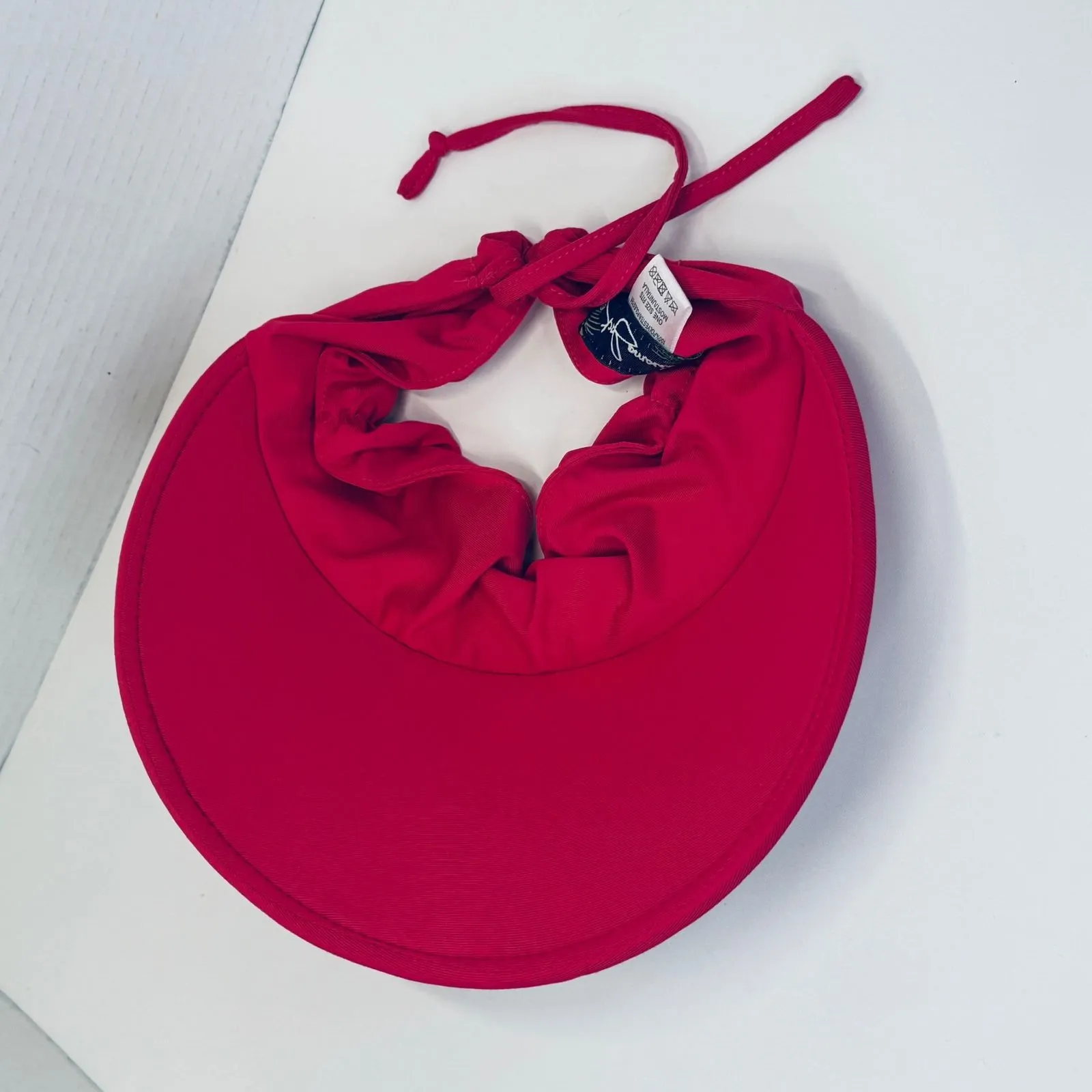 Panama Jack Pink Wide Brim Sun Visor Adjustable Tie Back OSFM Women Beach Golf - Image 3