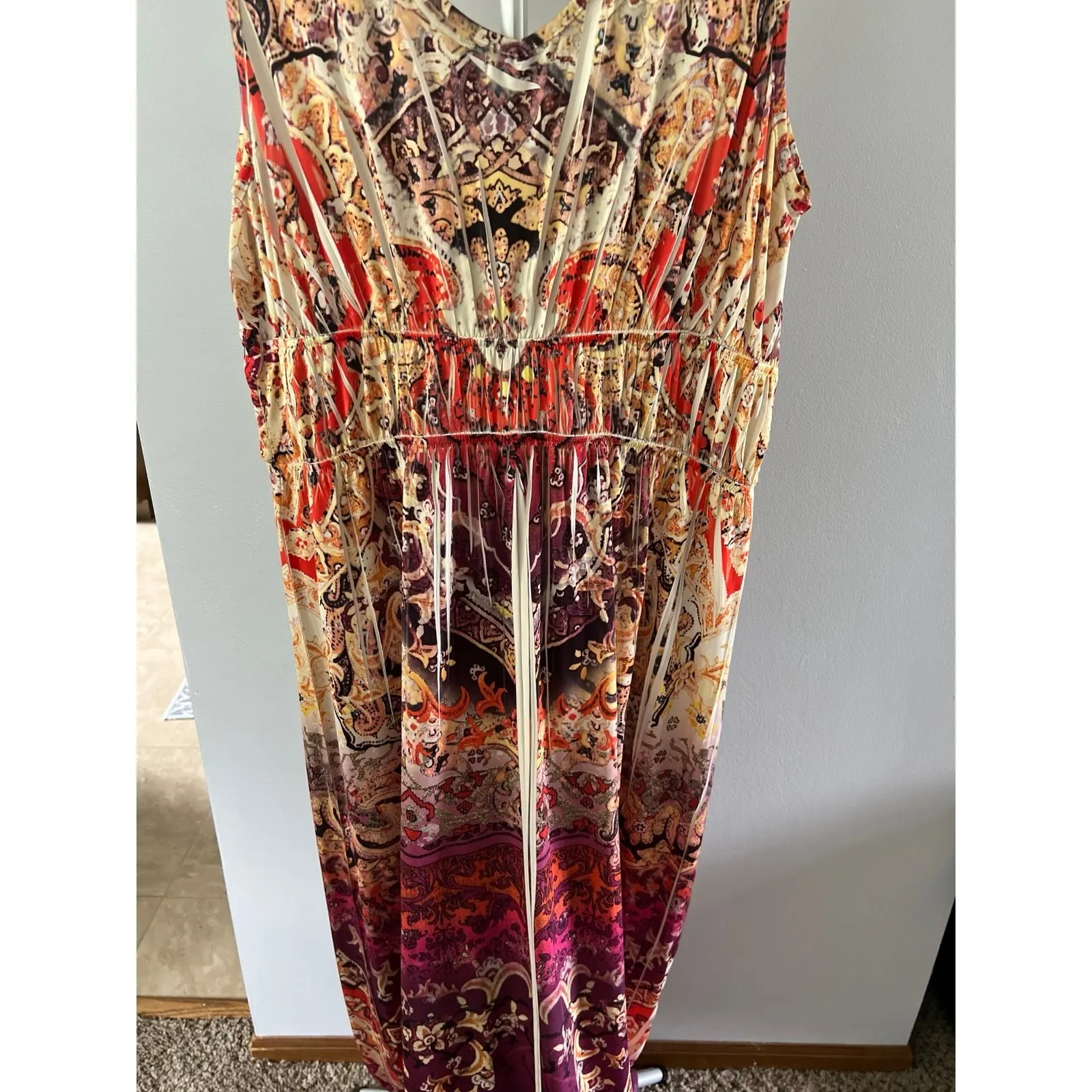 Apt.‎ 9 Women's Multicolor sleeveless v neck dress size large - Image 9