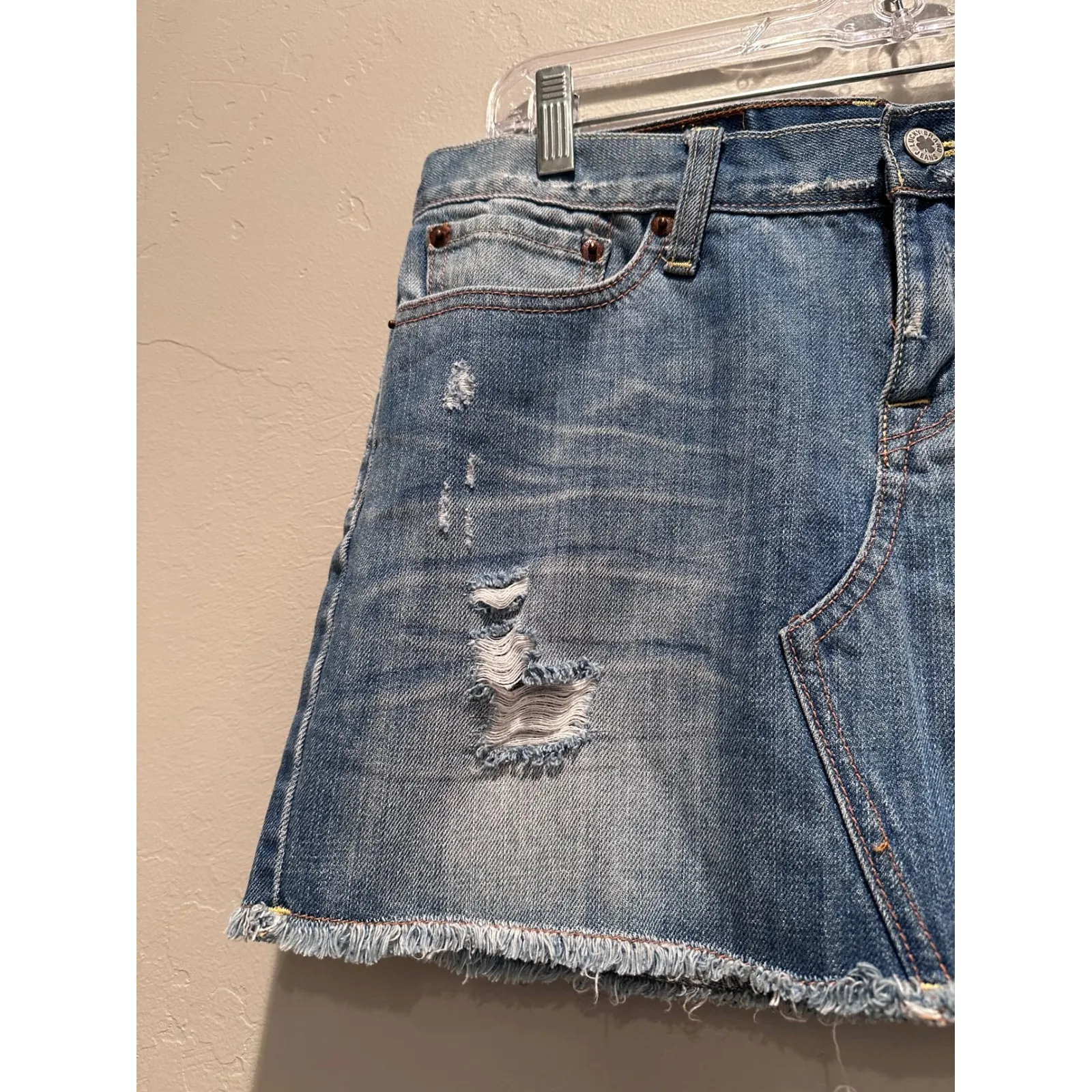 Lucky Brand Sea Star Mini Denim Skirt Size 8/29 - Image 7
