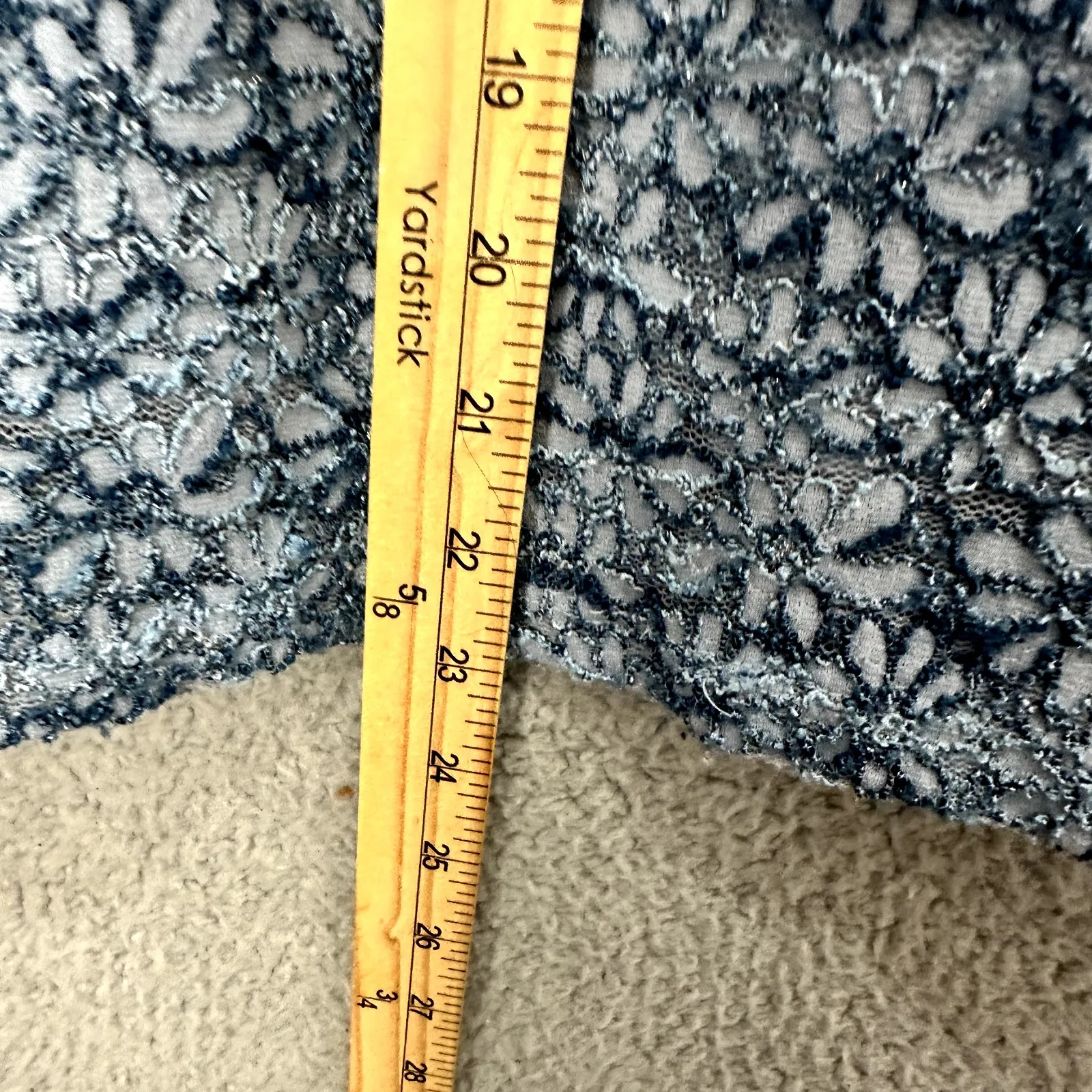 Vintage 90s Fashion Bug Lace Top Women M Metallic Floral Y2K Coquette Romantic‎ - Image 5