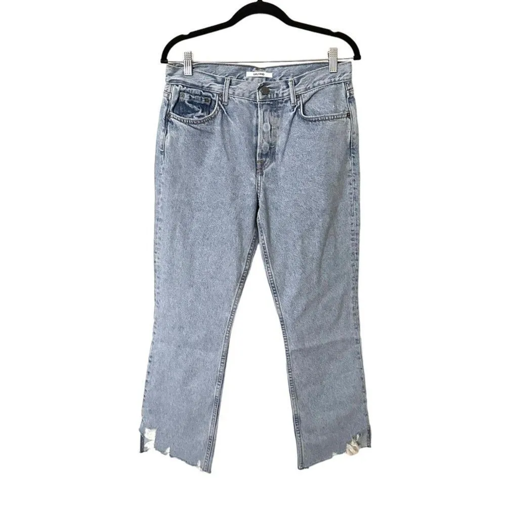 GRLFRND Tatum Distressed‎ Cropped Denim NWOT Sz 28 - Image 2